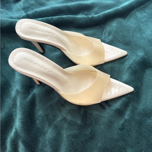 SIMANDI Cream and White Heels - Picture 1 of 3